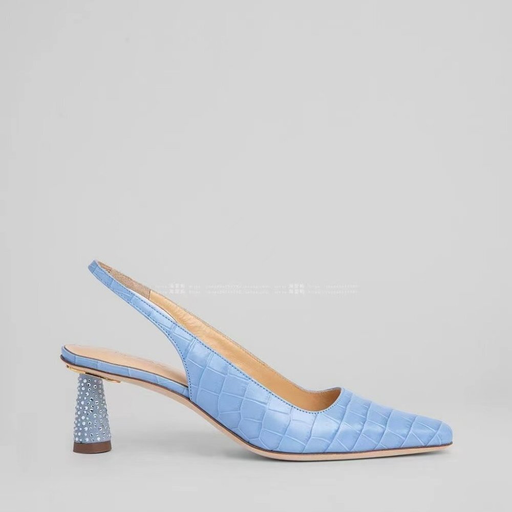 BY FAR Women's Diana Crystal-embellished Slingback Pumps Bridal - Picture 2 of 3